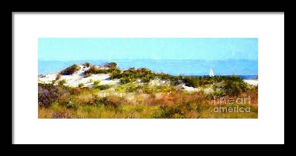 Sand Dunes Framed Print featuring the photograph Sand dunes Assateague Island by Janine Riley