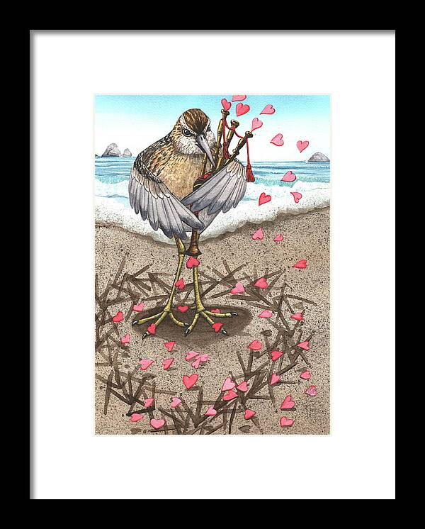 Bagpipes Framed Print featuring the painting Sandpiper by Catherine G McElroy