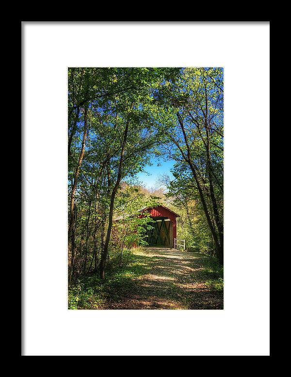 Americana Framed Print featuring the photograph Sandy Creek Covered Bridge by Robert FERD Frank