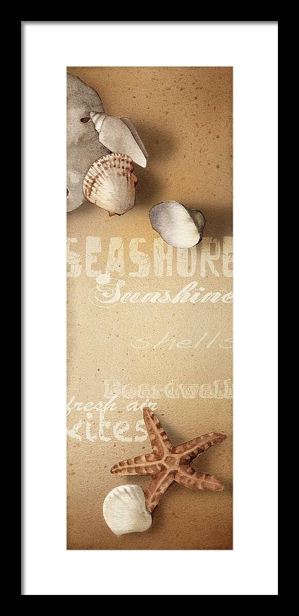 Seashore Framed Print featuring the painting Sandy II by Kory Fluckiger