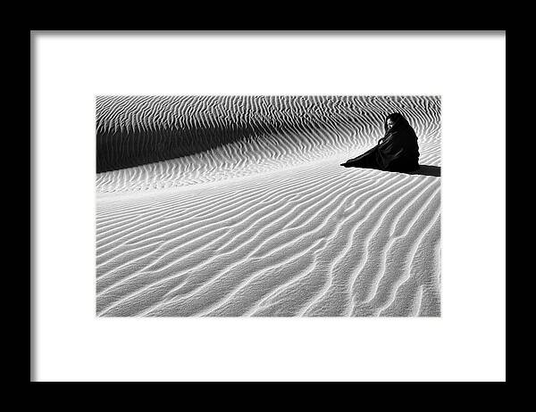 Sandy Framed Print featuring the photograph Sandy Thoughts! by Ali Khataw