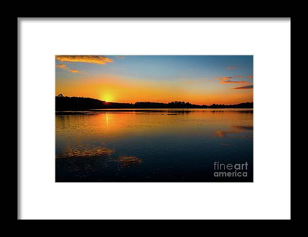 Savannah River Sunrise - Augusta Ga Framed Print featuring the photograph Savannah River Sunrise - Augusta GA by Sanjeev Singhal