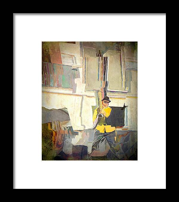 Cubism Framed Print featuring the photograph Sax Man by Pete Rems