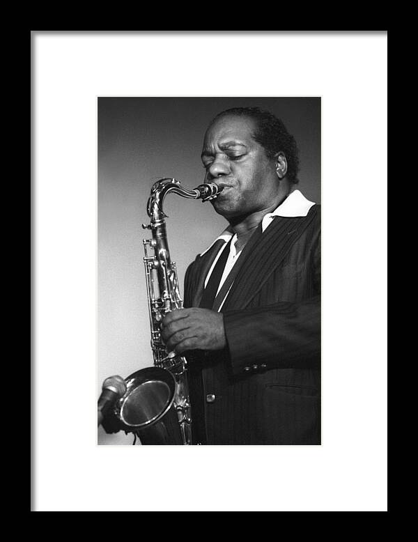 Rock Music Framed Print featuring the photograph Saxophonist Eddie Harris Performing by Tom Copi