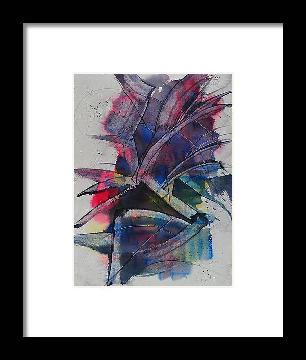 Abstract Framed Print featuring the painting Scarfeetti by John W Walker