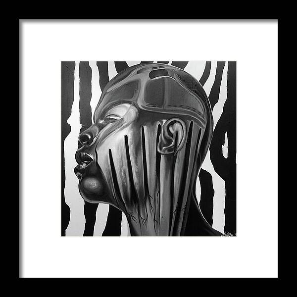 Scars Framed Print featuring the painting Scars and Stripes by Jerome White