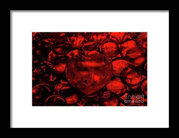 Crystal Heart Framed Print featuring the photograph Scars Of A Broken Heart by Linda Howes
