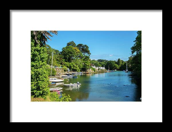 Britain Framed Print featuring the photograph Scenic Cornwall - Port Navas by Seeables Visual Arts