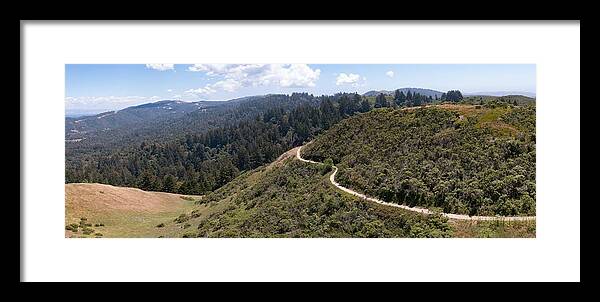 Landscapeaerial Framed Print featuring the photograph Scenic Trails Meander by Ethan Daniels