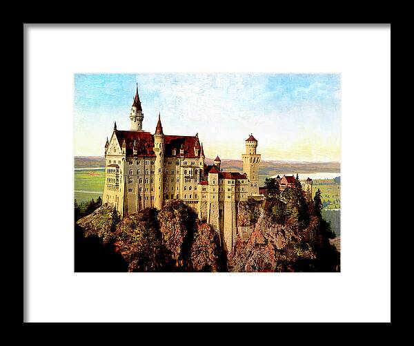Neuschwanstein Framed Print featuring the photograph Schloss Neuschwanstein Castle by Carlos Diaz