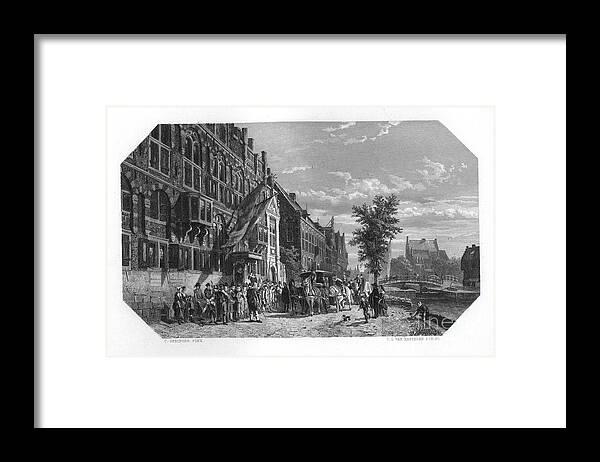 Horse Framed Print featuring the drawing Schuttersdoelens, C1870. Artist Cl Van by Print Collector