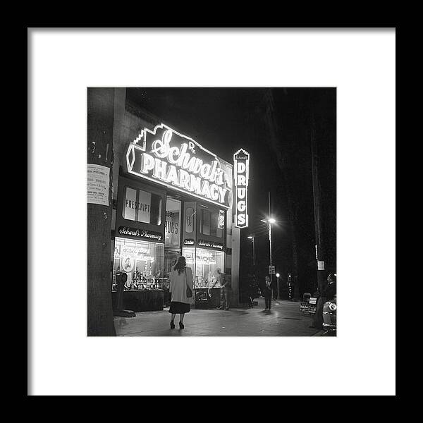 Pharmacy Framed Print featuring the photograph Schwabs Pharmacy by Michael Ochs Archives