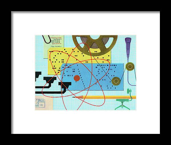 Business Framed Print featuring the drawing Science Collage by CSA Images