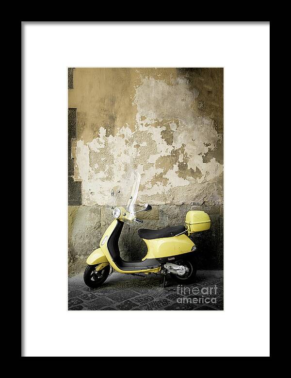 Motor Framed Print featuring the photograph Scooter Florence Italy by Edward Fielding