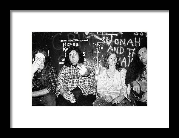 1980-1989 Framed Print featuring the photograph Screaming Trees Back Stage Fulham by Martyn Goodacre