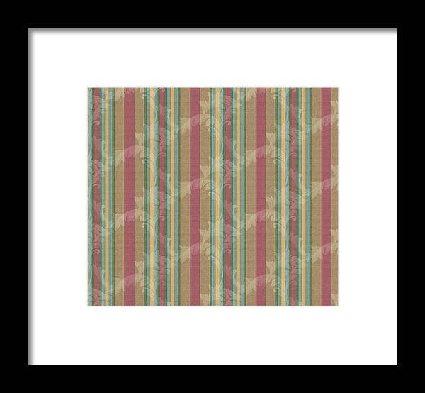 Scroll Stripe Cinnamon Framed Print featuring the digital art Scroll Stripe Cinnamon by Bill Jackson