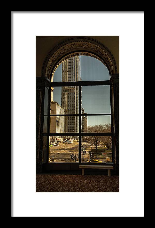 Aon Building Framed Print featuring the photograph Sculpted View by Laura Hedien