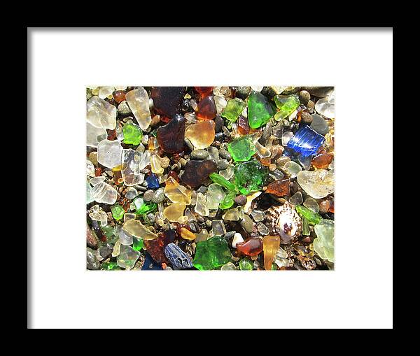 Sea Glass Framed Print featuring the photograph Sea Glass by Shane Kelly