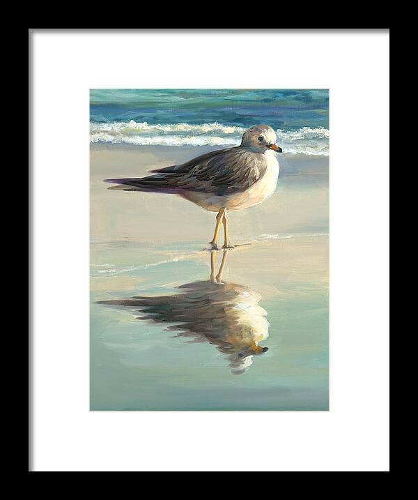 Seagull Framed Print featuring the painting Sea Gull II by Laurie Snow Hein
