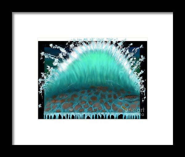 Ocean Framed Print featuring the digital art Sea Window by Gary F Richards