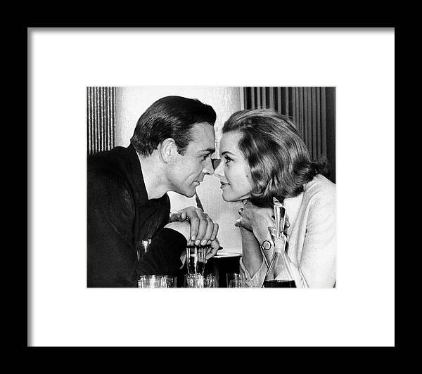 James Bond Framed Print featuring the photograph Sean Connery And Honor Blackman In by Keystone-france