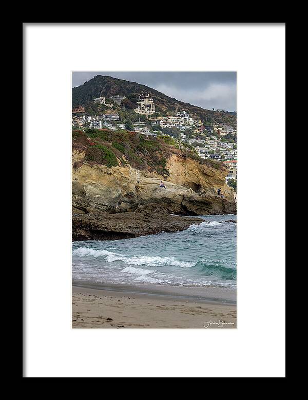 Ocean Framed Print featuring the photograph Seas Below the Homes by Aaron Burrows