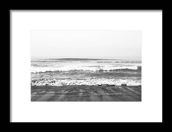 Beach Framed Print featuring the mixed media Seaside Dream Black and White - Beach Art by Linda Woods by Linda Woods