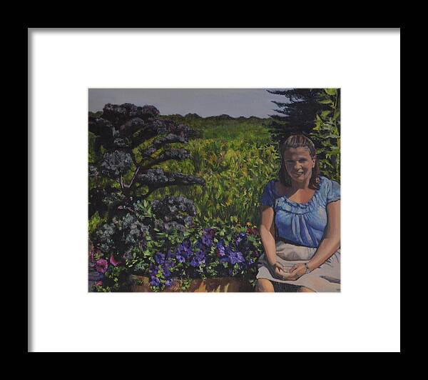 Self Portrait Framed Print featuring the painting Self Portrait by Beth Riso