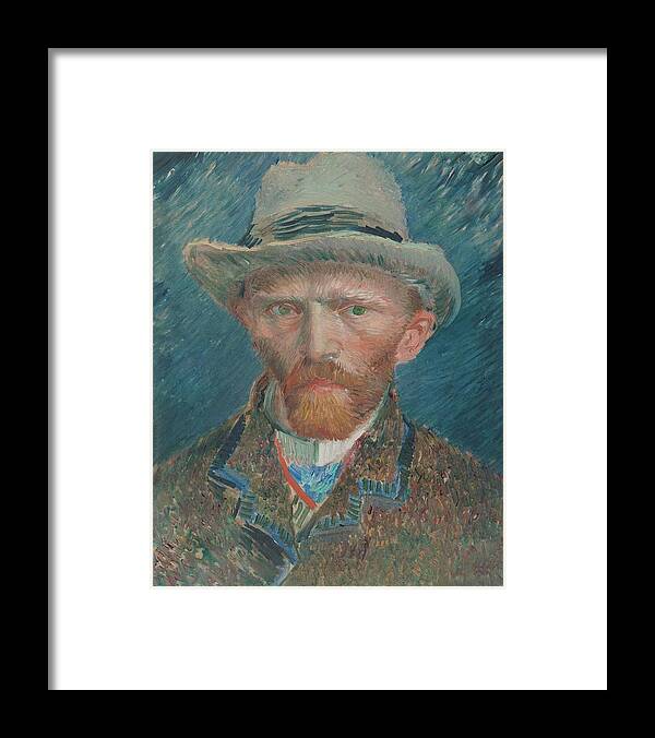 Oil Paint (paint) Framed Print featuring the painting Self-portrait. Self Portrait. by Vincent Van Gogh
