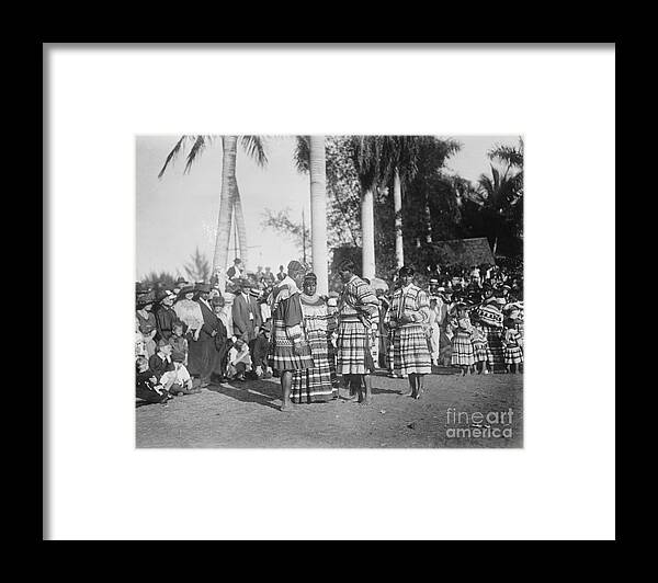 Event Framed Print featuring the photograph Seminole Indian Wedding Ceremony by Bettmann