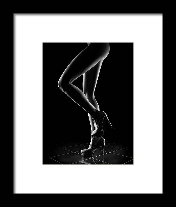 Woman Framed Print featuring the photograph Sensual Woman Outlines 1 by Johan Swanepoel