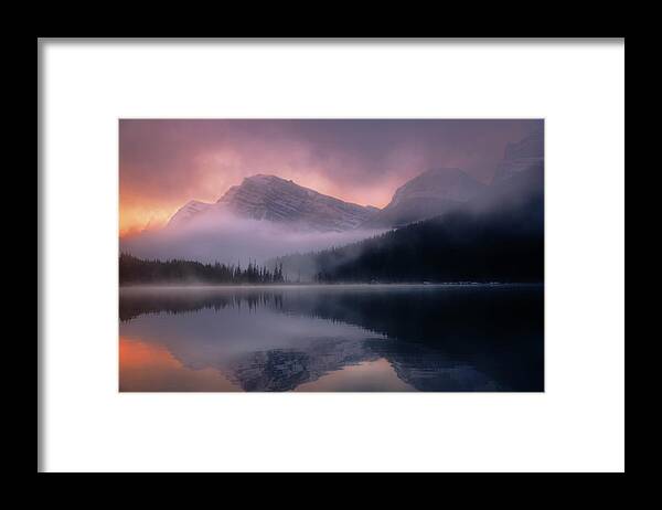 Mountains Framed Print featuring the photograph September Sunrise Banff by Dan Jurak