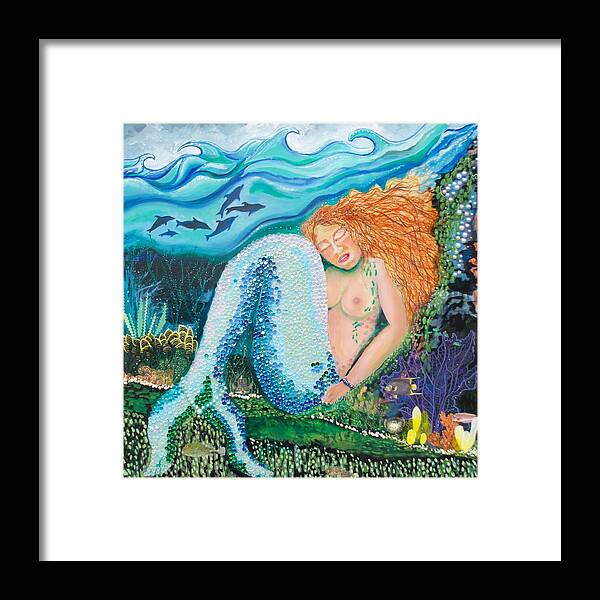 Mermaid Framed Print featuring the painting Serena of the Sea by Patricia Arroyo