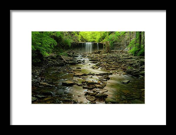 Waterfall Framed Print featuring the photograph Serene Waterfall by Arthur Oleary