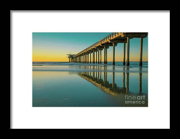 Serenity Framed Print featuring the photograph Serenity Scripps Pier La Jolla San Diego by Edward Fielding