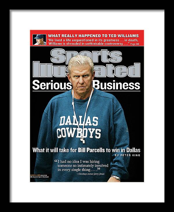 Magazine Cover Framed Print featuring the photograph Serious Business What It Will Take For Bill Parcells To Win Sports Illustrated Cover by Sports Illustrated