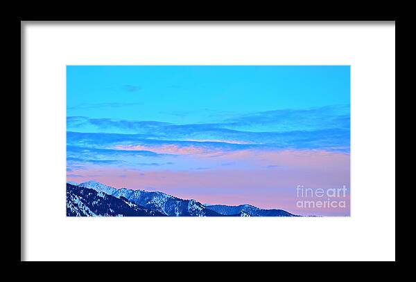 Sunset Framed Print featuring the photograph Shades of Blue by Dorrene BrownButterfield