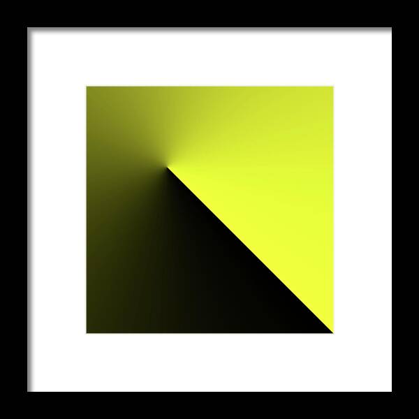 Yellow Framed Print featuring the digital art Shades of Yellow In Rotational Gradient by Bill Swartwout