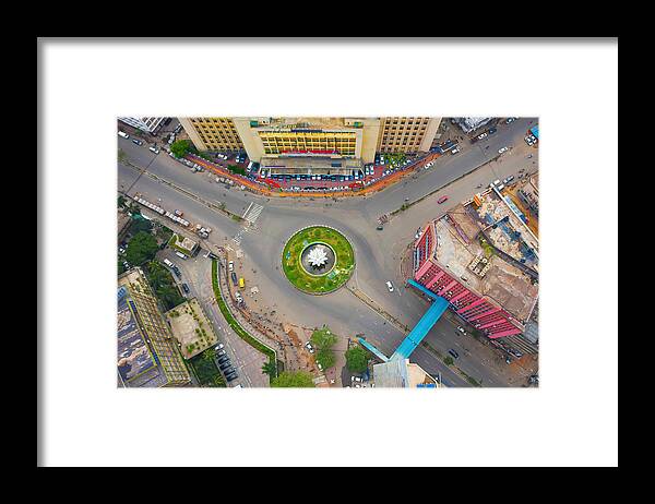 Landmark 
Covid Framed Print featuring the photograph Shapla Square The Landmark by Pinu Rahman