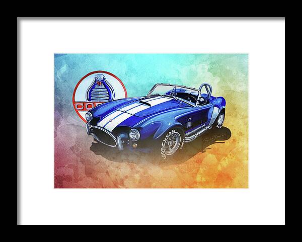 Classic Shelby Cobra 427 Framed Print featuring the mixed media Shelby Cobra 427 by Simon Read