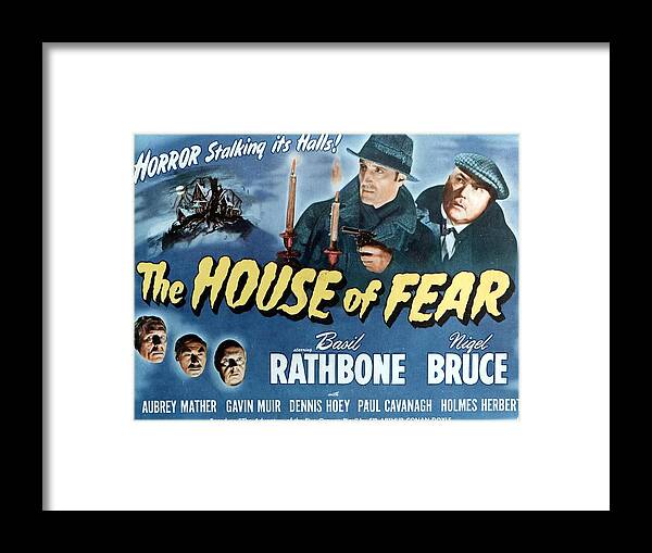 1940s Framed Print featuring the photograph Sherlock Holmes And The House Of Fear -1945-. by Album