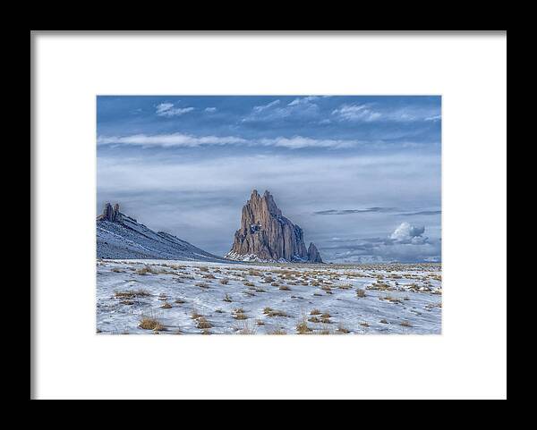 Shiprock Framed Print featuring the photograph Shiprock by Danling Gu