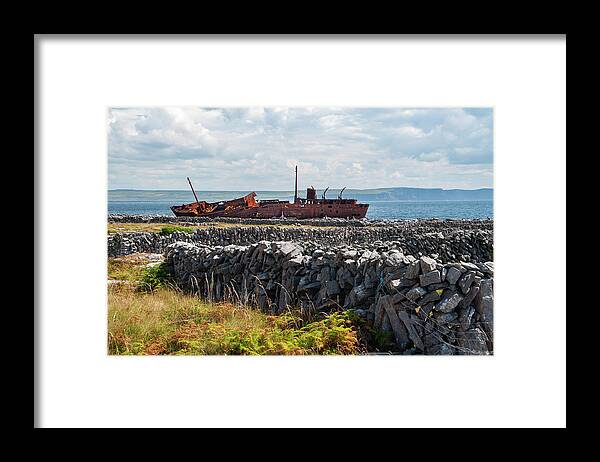 Shipwreck Framed Print featuring the photograph Shipwreck on Inisheer by Rob Hemphill
