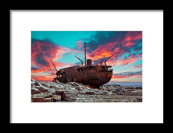 Shipwreck Framed Print featuring the photograph Shipwrecked by Steve Snyder