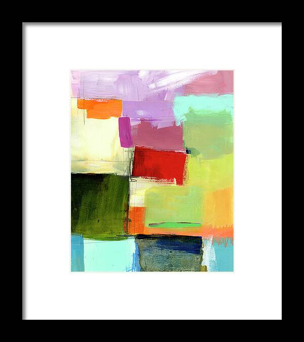 Abstract Art Framed Print featuring the painting Shoreline #1 by Jane Davies