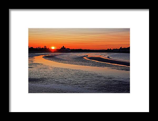 Nahant Framed Print featuring the photograph Short Beach Sunset Nahant MA by Toby McGuire