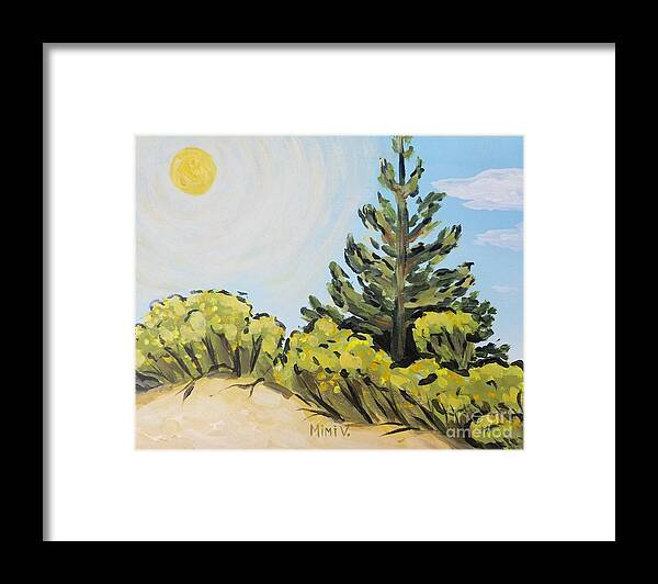  Framed Print featuring the painting Side of the road by Maria Langgle