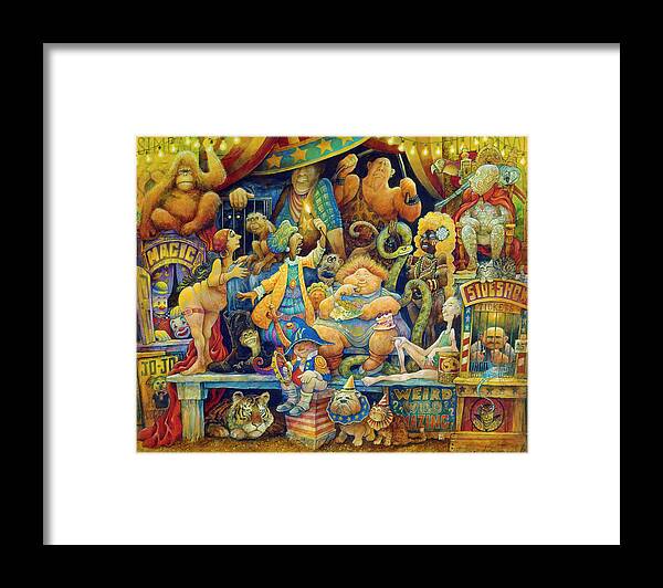 Sideshow Framed Print featuring the painting Sideshow by Bill Bell