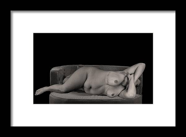 Nude Framed Print featuring the photograph Siesta's Nap Of Aunty Clara by Ari Kordonsky