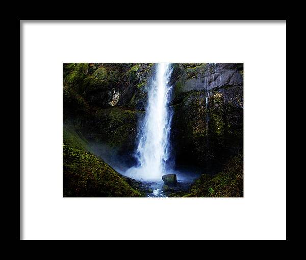 Waterfall Framed Print featuring the photograph Silver Falls Waterfall 1 by Melinda Firestone-White